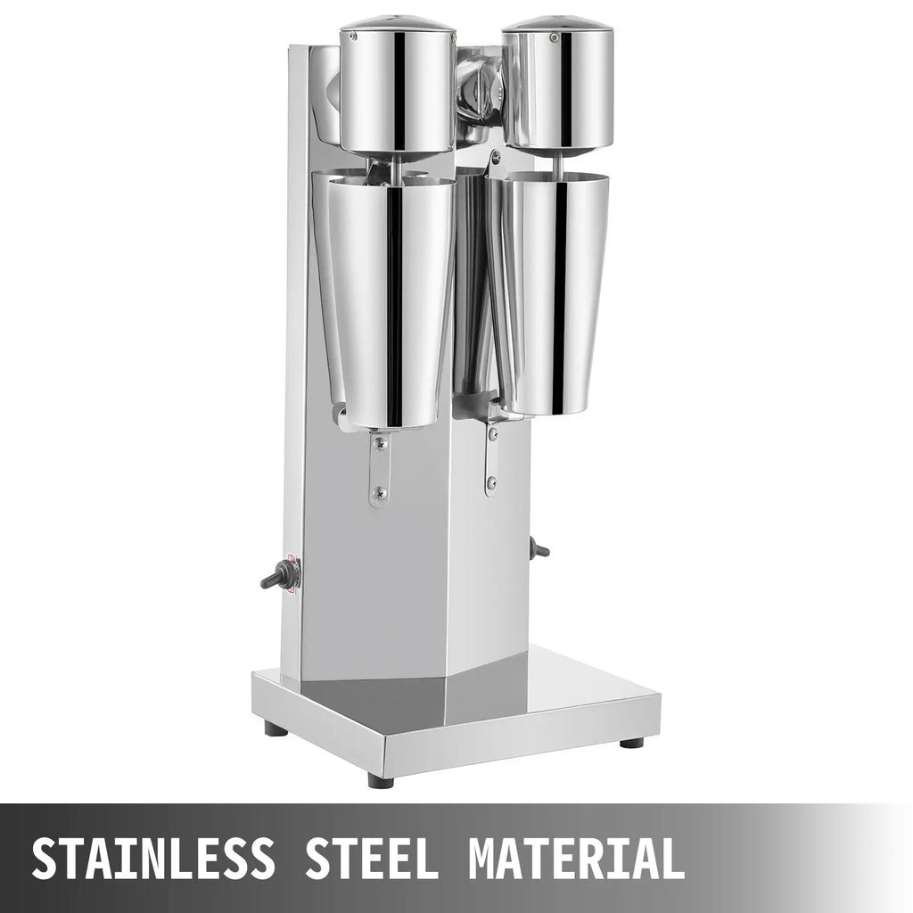 SucceBuy Milk Shake Machine 800ML Commercial Auto Double Cups Milkshaker Stainless Steel Shaking Maker Bubble Boba Drink Mixer