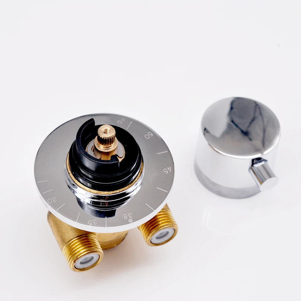 Split Type Thermostatic Shower Cabin Faucet Tap Shower Bath Brass Mixer Diverter 2/3/4/5 Output  Screw Thread Or Intubation
