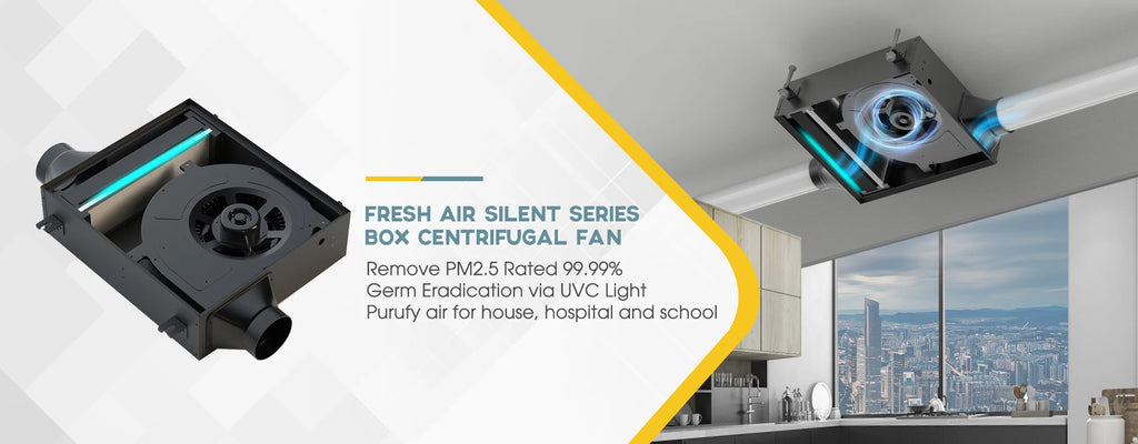 Fresh Air Fan Slim Box Ventilator Air Purifier with HEPA Carbon Filter