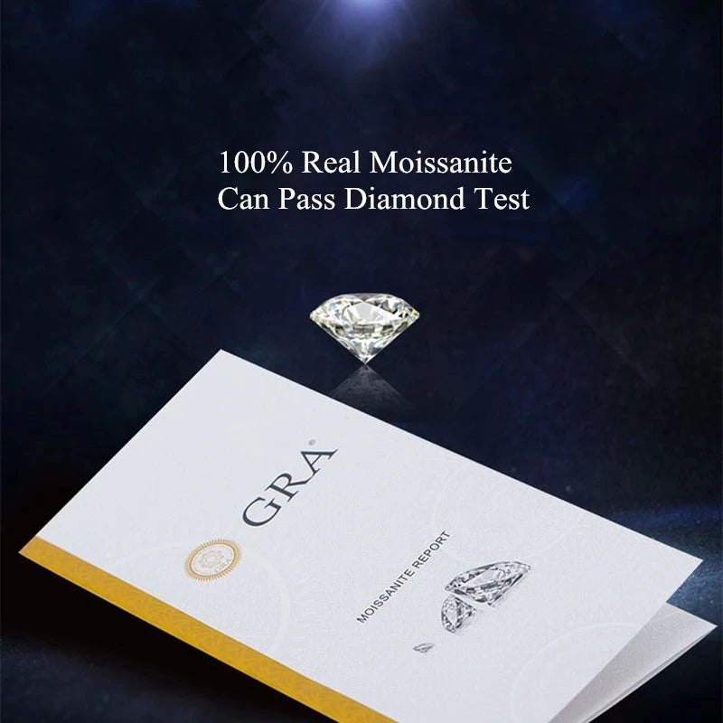 1-15 Carat Round Brilliant Cut Diamond Test Past Sparkling D Color Loose Moissanite Stones for Wedding Rings Jewelry Making