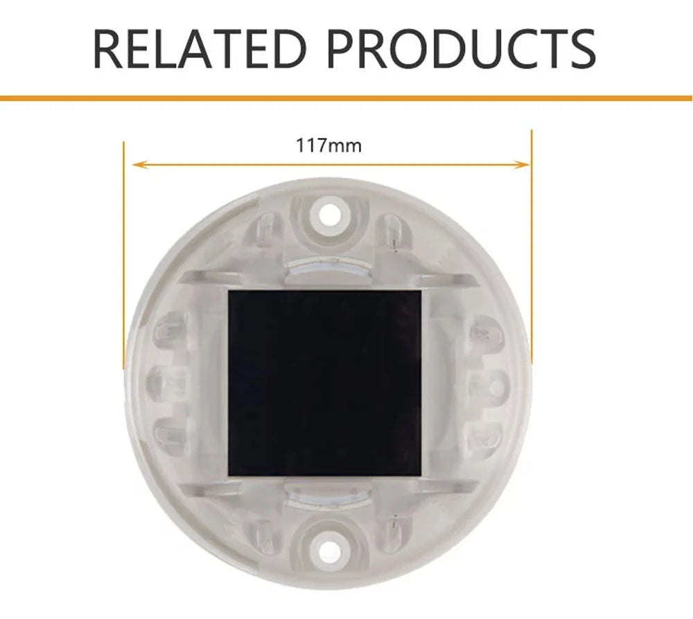 IP65 Solar Deck Lights Driveway Dock LED Light Outdoor Waterproof Road Stud for Step Sidewalk Stair Garden Pathway Yard