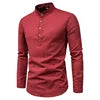 Liu Ming Custom Wholesale Spring Summer Men Clothes Polyester Cotton Long Sleeve Casual Slim Business Collar Shirt Blouse