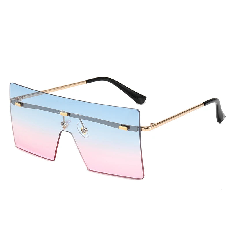 Superhot Eyewear 10239 Fashion Women Sun Glasses Oversized Square Rimless Sunglasses