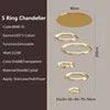 Modern Luxury Hotel Lobby K9 Crystal Ceiling Chandelier Villa Living Room Loft Staircase Round Ring Chandelier Pendant Lights