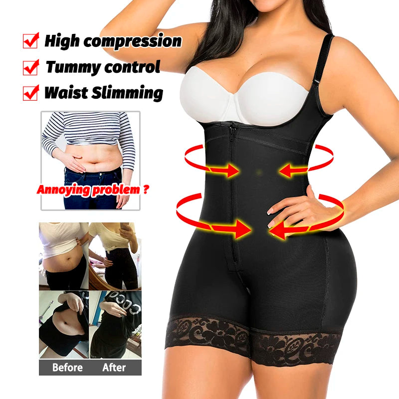 Private Label Stage 2 Post Op BBL Body Shaper Tummy Control Slimming Bodysuit Butt Lifter Breathable Colombian s 2 Pieces