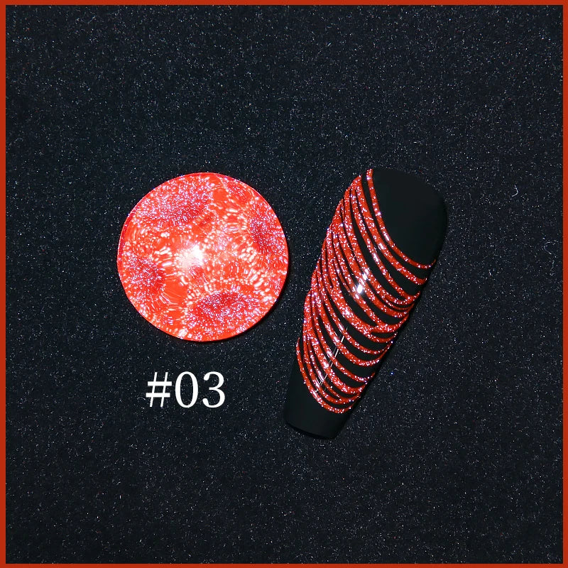 JTING New Design 6 Colors Disco Spider Gel Polish Uv Led High Density Broken Diamond Flash Gel Nail Polish Paint ODM/OEM Custom