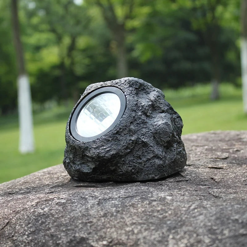 Wason Solar Rock Light Outdoor Garden Decorative Waterproof LED Solar Powered Garden Stone Light for Pathway Walkway Landscape