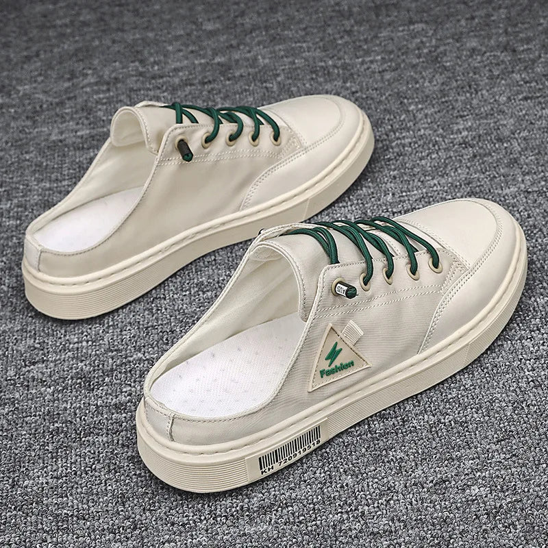 Men's Slip-ons Canvas Shoes Non-heel Casual Shoes Autumn Summer Slippers 2021 Original Fashion Male Sneakers Zapatos De Hombre