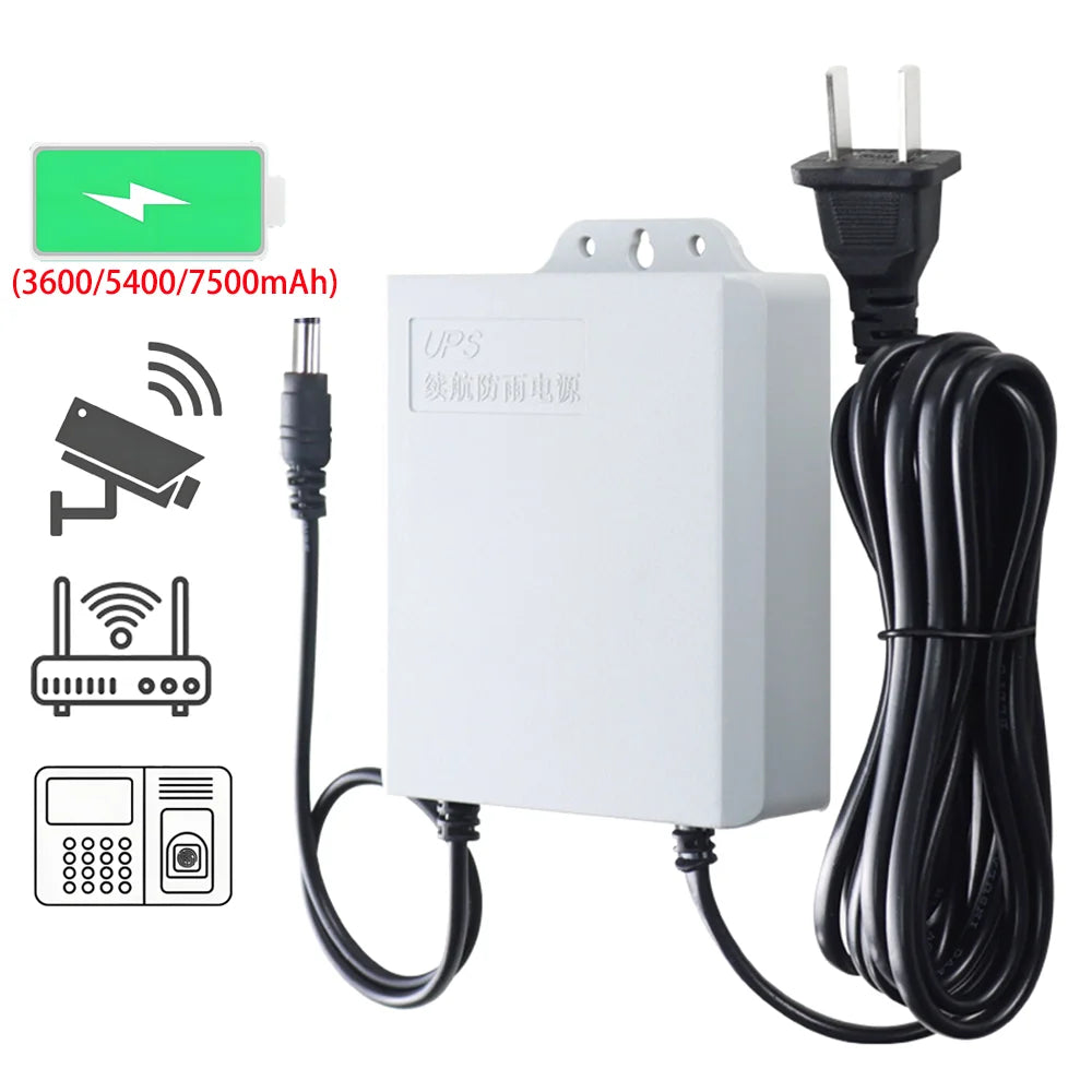 Mini Ups 12V2A  Closed Circuit Television Uninterruptible Power Supply (UPS)5400mAh for Closed Circuit Television Cameras