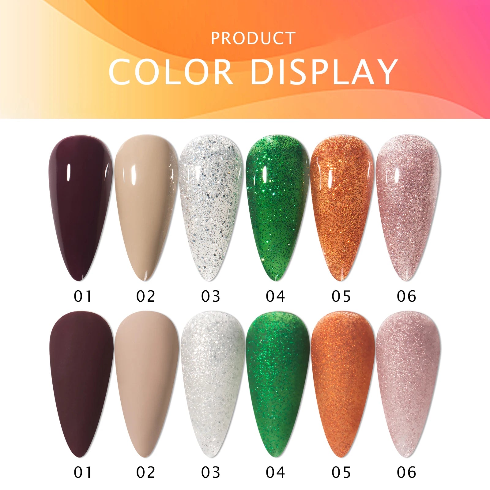 JITNG Factory Price High Quality Pigment Natural Resin Nail Gel Polish UV LED Lamp Gel 6colors Kit OEM Custom Private Brand logo