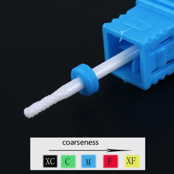 Ceramic Nail Drill Bit Milling Cutter for Electric Manicure Drill Bits Flame Corn Files for Pedicure Machine Polish Accessory