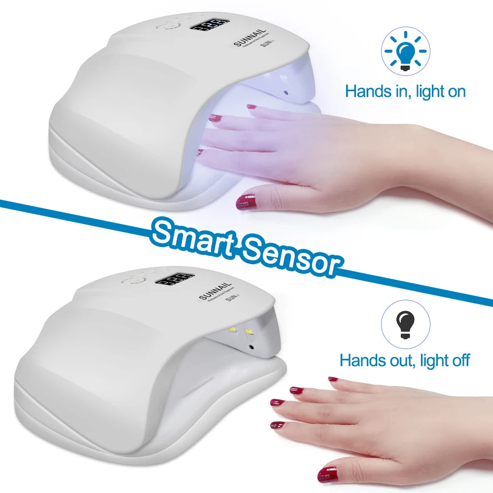 OEM ODM Professional Dual LED UV Nail Lamp Quick-Dry 54W UV Light Manicure Pedicure Gel Polish Curing  Nail Dryer