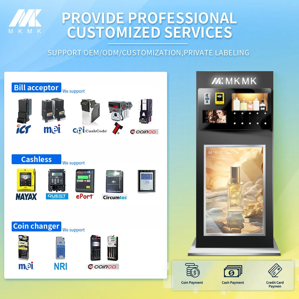 MAKMIK 2026 NEW Flower Series Ideal for Metro Stations Featuring Durable Floral Styles Ultra-thin Perfume Vending Machine