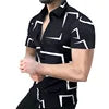 Wholesale Flower Hawaiian Casual New Men's Fashion Beach Summer Printed Short-sleeved Men Shirt