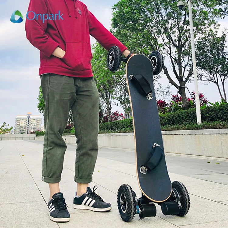 Guangdong Black 2000W Adult Longboard Custom Off Road All Terrain Electric Skateboard Deck 8.5