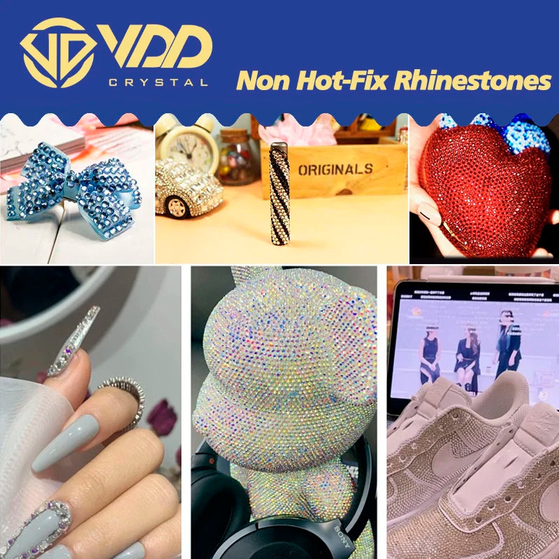 VDD 420 Galaxy-Lavender SS4-SS50 Glass Rhinestones Crystal High Quality Flatback Stones for Nail Art Accessories DIY Crafts