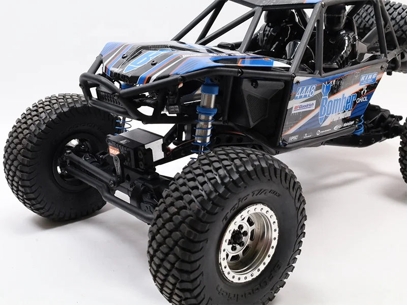 RR10 Bomber 1/10 4WD Rock Racer RTR RC Rock Crawler with Spektrum Radio System LED Lights and Full Tube Chassis AXI03016