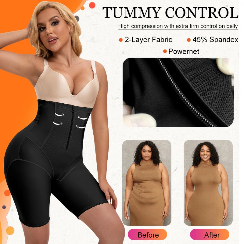 Women High Waist Trainer Body Shaper Panties Tummy Belly Control Body Slimming Control Postpartum Recovery Shapewear Panty