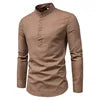 Liu Ming Custom Wholesale Spring Summer Men Clothes Polyester Cotton Long Sleeve Casual Slim Business Collar Shirt Blouse