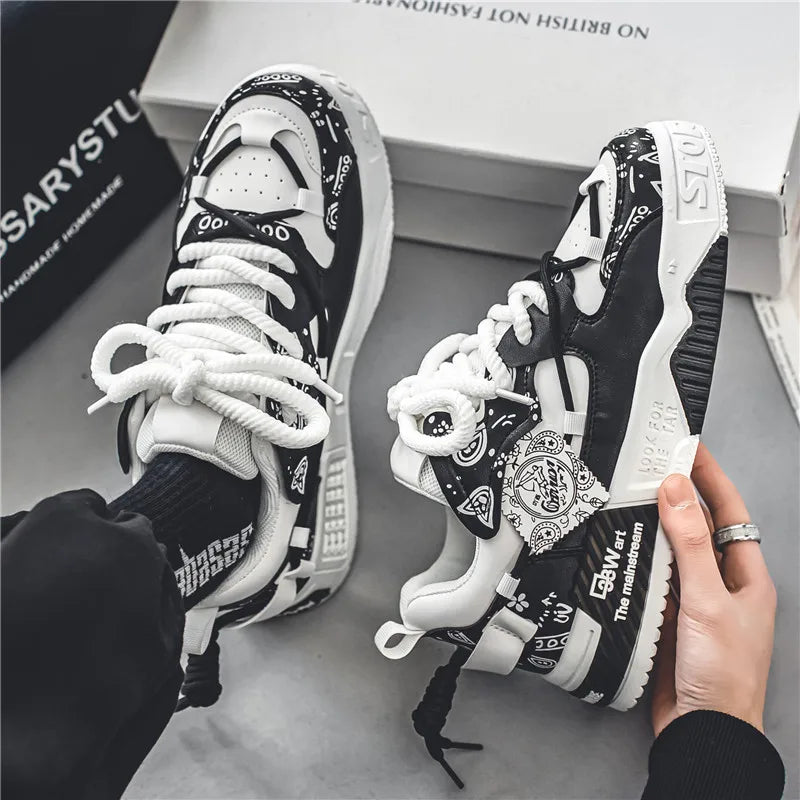 Fashion New Style Skateboarding Shoes Men Casual Fashion Chunky Sneakers