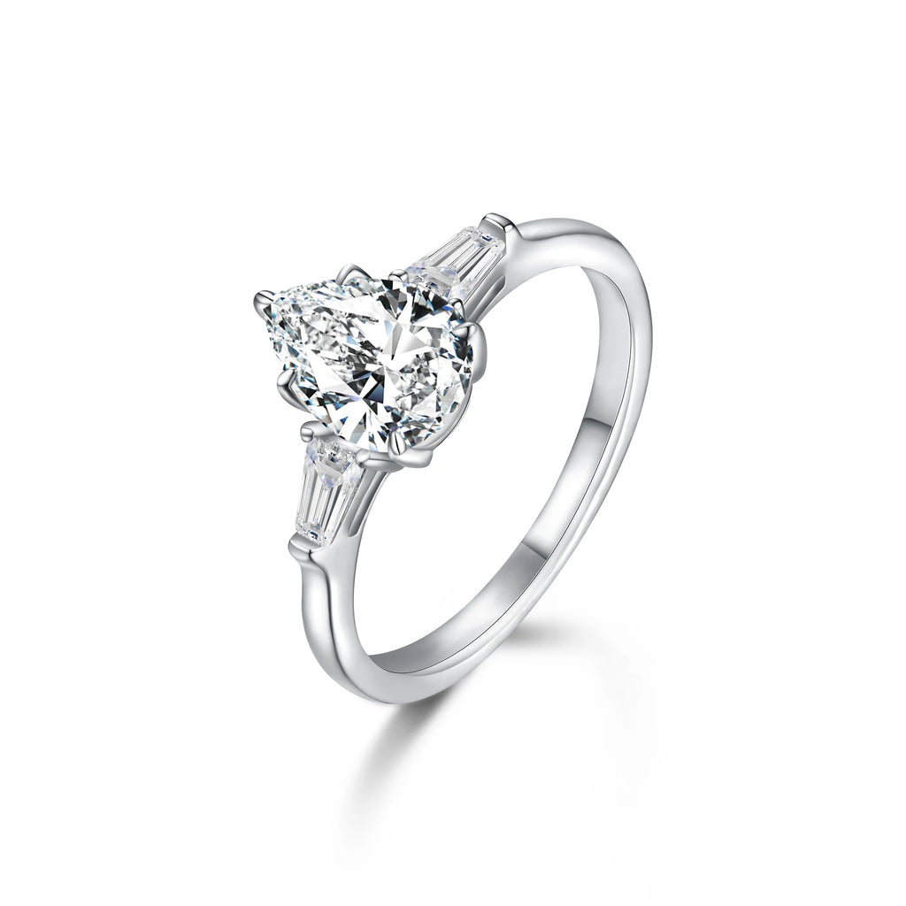 High Quality Moissanite Jewelry Rings Moissanite Diamond Gemstone Claw Setting 925 Sterling Silver Rings