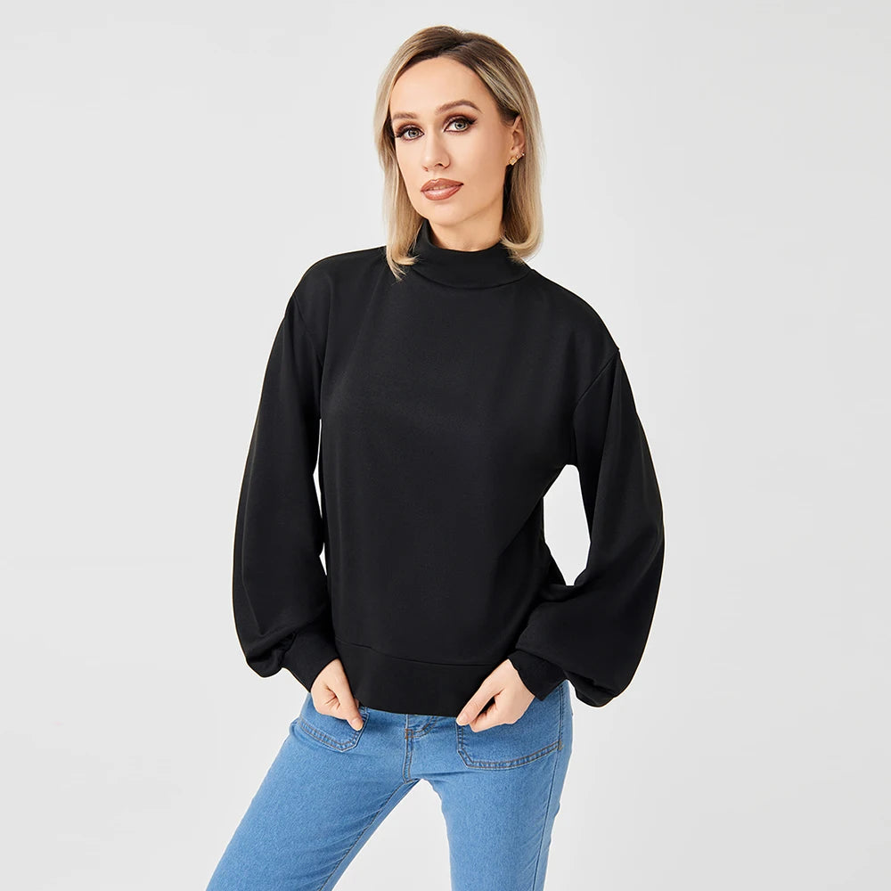 FCJ Women's Silk Sweatshirt with Embroidered Puff Printing Hooded Streetwear Lined Hoodies for Winter Custom Logo