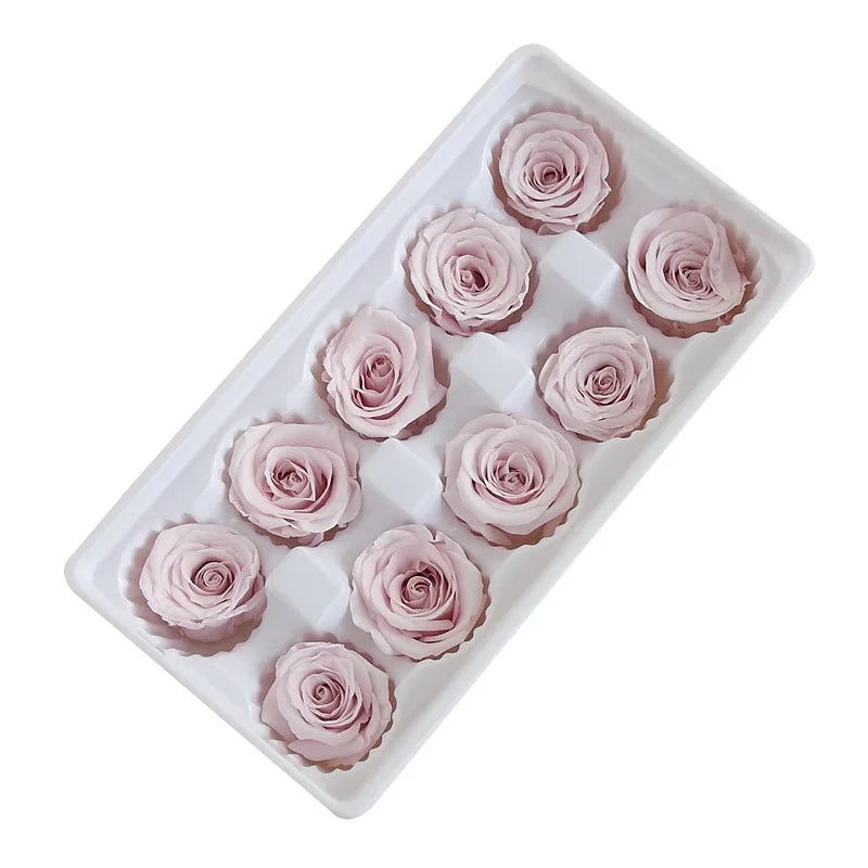 Factory Wholesale Preserved Rose Natural Flower Preserved Eternal Rose Heads Bud 4-5 cm in Bulk