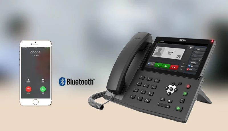 China Factory 7 Inch Screen Enterprise IP Phone Elegant Designed with Cutting-edge Telephony WIFI BT 20line Fanvil X7 Sip Phone