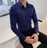 Liu Ming Hot Product 2024 Autumn Men s Clothes Casual Slim Social Party Long Sleeve Business Formal Shirt