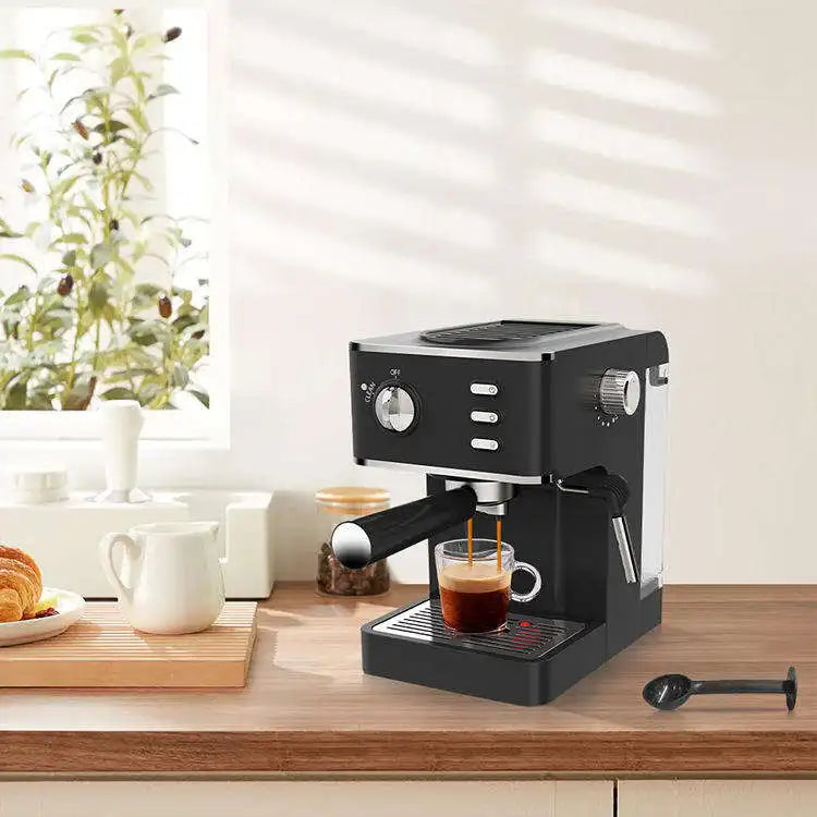 Modern 2-in-1 20Bar Touch Screen Semi-Automatic Electric Espresso Coffee Maker Smart Multifunction Italian Stainless Household