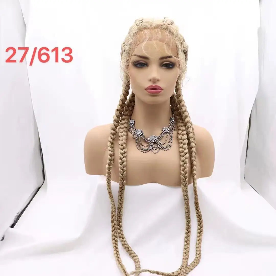 Foshan Xinyu African Braids Wig Braid Bit Heat Resistant Braid Human Hair Wigs for Women