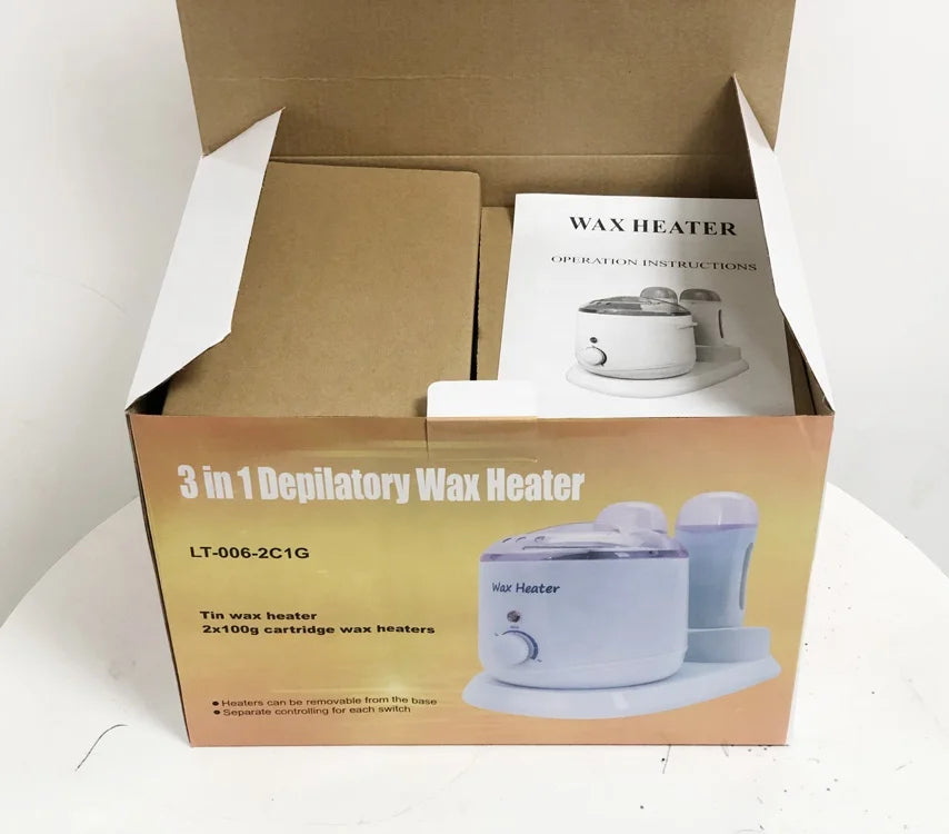 NAIL ART Body Hair Removal Warmer Machine 800ml+100ml*2 Wax Heater Professional for Spa Electric Wax Melt Warmer