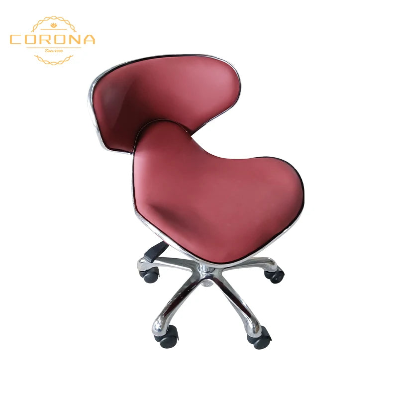 Modern Pink White Gold Beauty Salon Salon Stool Rotating Pedicure Stool