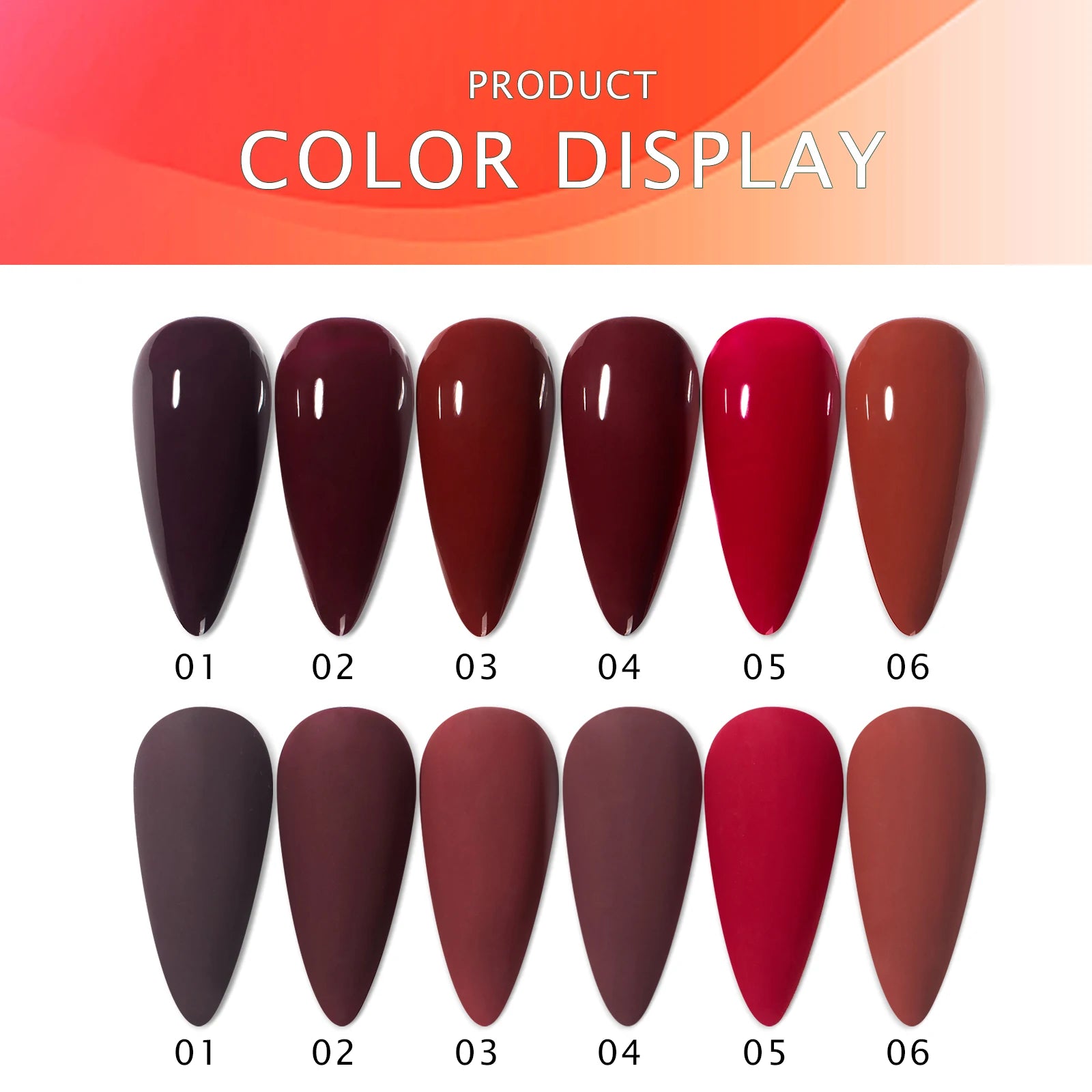 JTING Acrylic Nail Art Gel Polish UV Gel OEM Wholesale 6 Colors Set 15ml Bottles Gel NAIL Polish Kit Custom Private Label