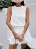 Hollow Out Embroidery Sexy Two-piece Set Camisole Vest Short Set Summer Vacation Style Outerwear Sleeveless Top Shorts Women's
