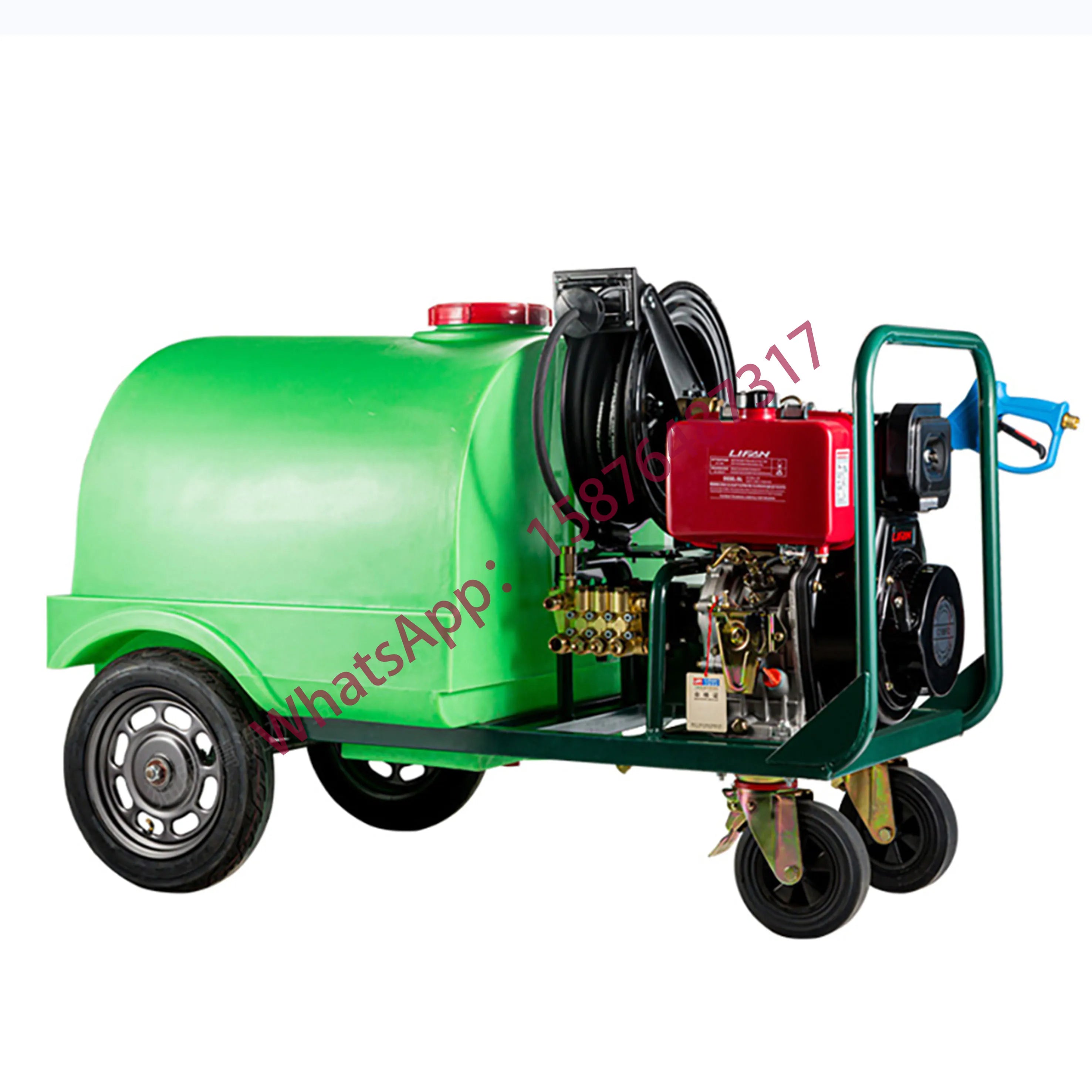 160L Electric Start Diesel Gasoline High Pressure Washer, Suitable for Roof Floor