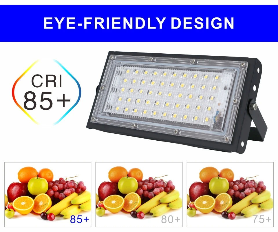 2pcs/lot 50W Led Flood Light AC 220V 230V 240V Outdoor Floodlight Spotlight IP65 Waterproof LED Street Lamp Landscape Lighting