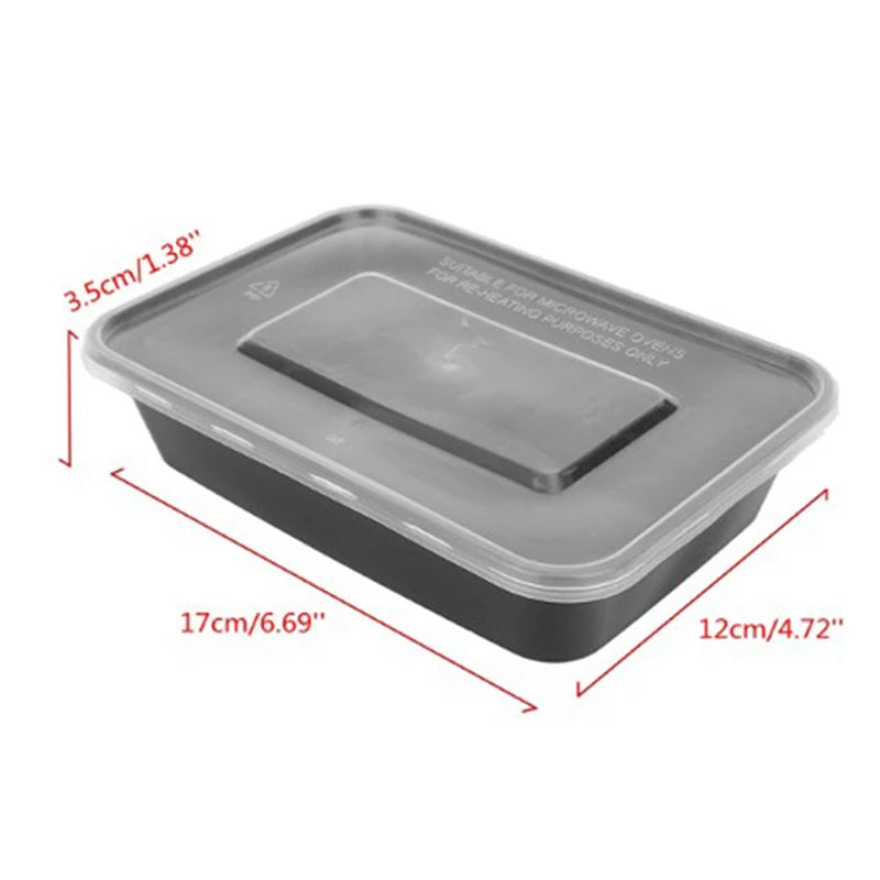 10 Pcs Reusable Lunch Boxes Microwavable Food Meal Storage Containers Containers with Lids Durable BPA Free Plastic Storage Case