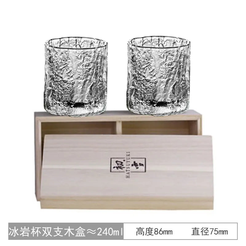 Whiskey Glasses 8oz Old Fashioned Cups Cocktail Rocks Glasses with Coasters and Luxury Box Crystal Tumblers for Scotch, Bourb
