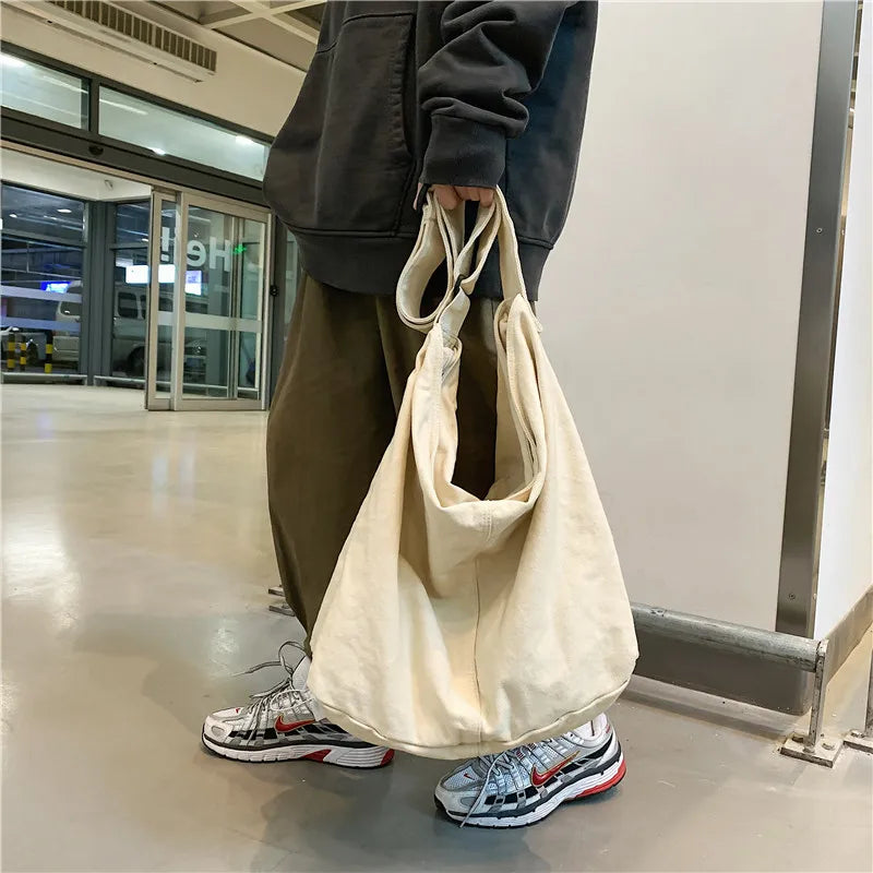 HOCODO New Bags for Women 2022 Canvas Shoulder Bag Fashion Large Capacity Handbags Female Casual Travel Bags Soft Crossbody Bags