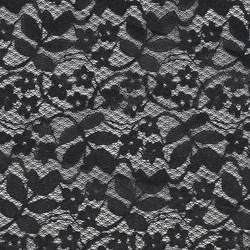 New Luxury Lace Embroidery Seersucker Fabric Exquisite Black Embroidery Polyester/Nylon Nonwoven Lightweight Sustainable Dress