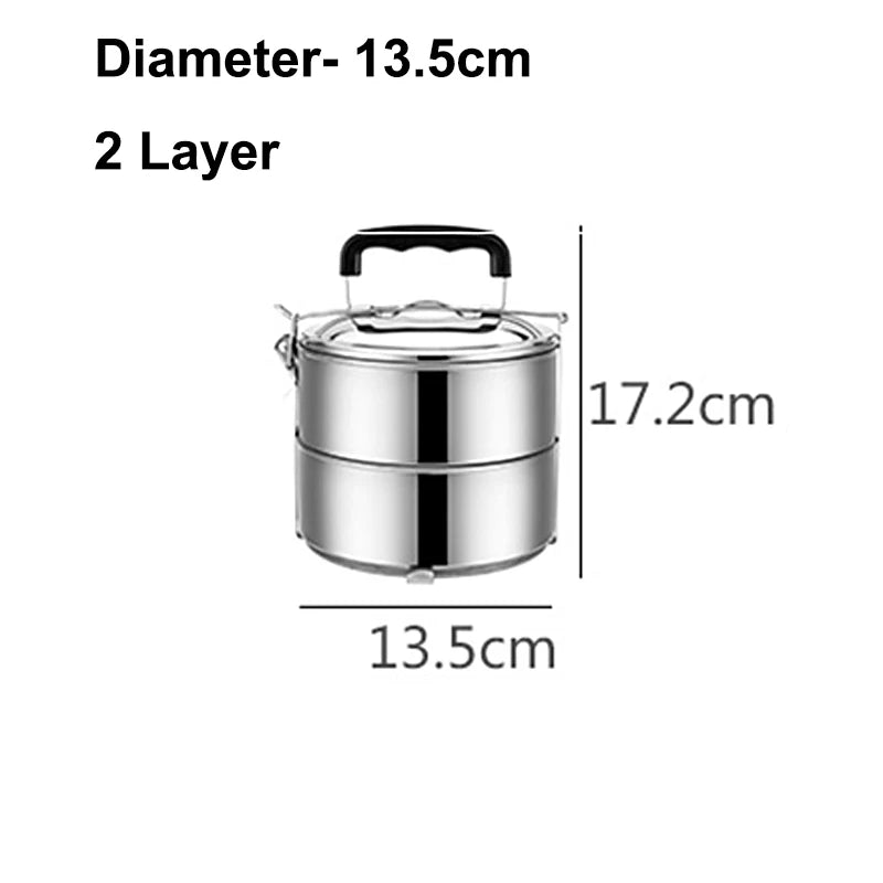 Multi-layer Stainless Steel Lunch Box Large Capacity Adult Camping Bento Box Kids Worker Portable Meal Food Containers BPA free