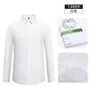 Bamboo Fiber Shirt  Long Sleeved Shirt Solid Color Elastic Non Ironing Professional Clothing Flip Collar Single Breasted Shirt