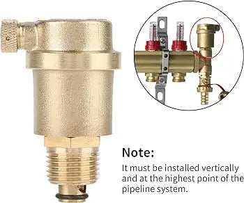 DKV Brass Automatic Air Release Valve PN16 G1/2 Male Thread Auto Air Vent Valve DN15 1/2" BSPP Air Vent Exhaust Valve