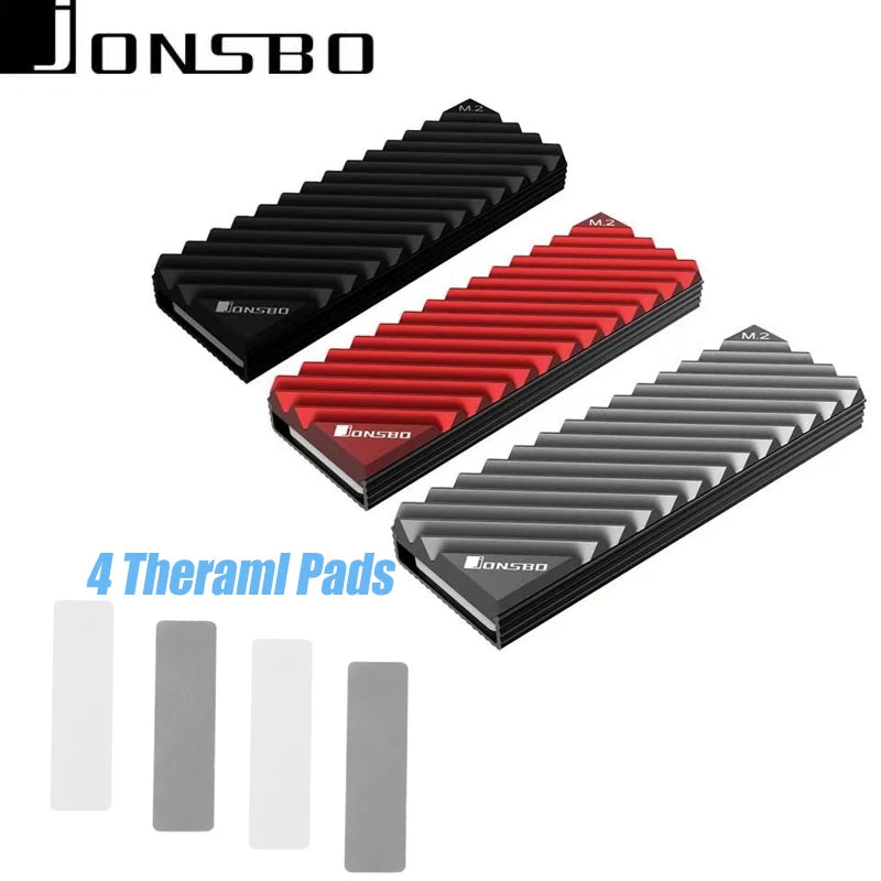 Okvyuan M2 SSD NVMe Heat Sink Jonsbo M2 2280 Solid State Hard Disk Aluminum Heatsink with Thermal Pad for Desktop PC Accessories
