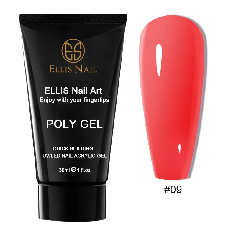 Poly Gel Nail Extension Set 15 Colors 30ml Volume Nude Pink Nail Hard Gel Builder