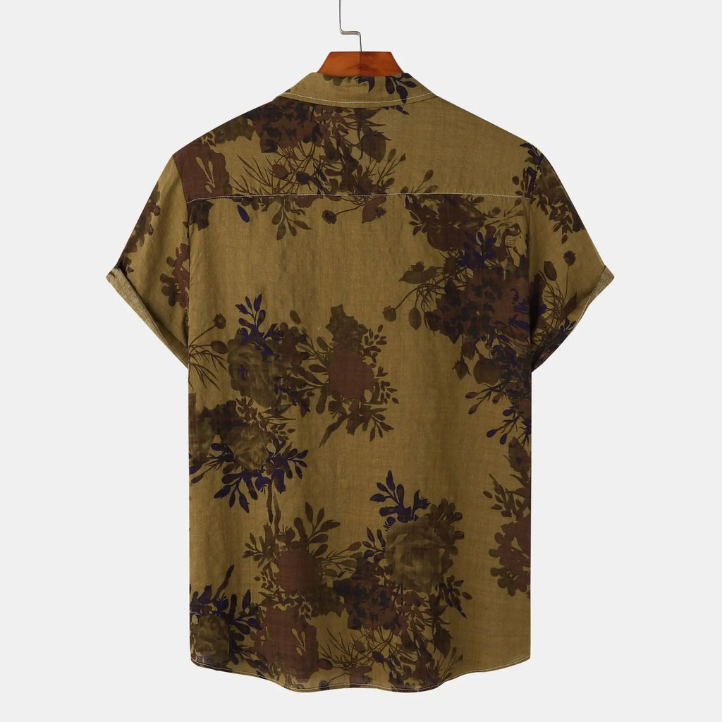 2025 Wholesale Men's Hawaiian Shirt - Summer Short Sleeve Casual (Trendy Floral Printed Shirt, Beach Shirt for Men)