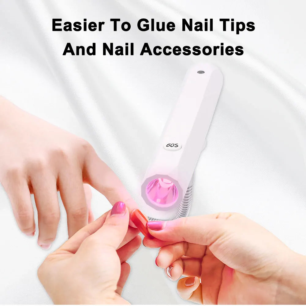 2-IN-1 Handheld Desktop Nail Dryer 9W MINI Flash Cure Light Cordless Rechargeable Automatic UV LED Gel Nail Lamp Battery GRS