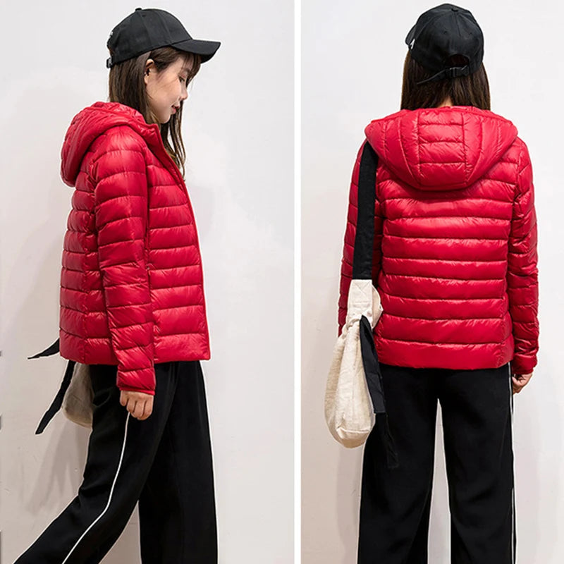 2025 New 90% Duck Down Jacket Women Autumn Winter Coat Lady Ultralight Down Jacket