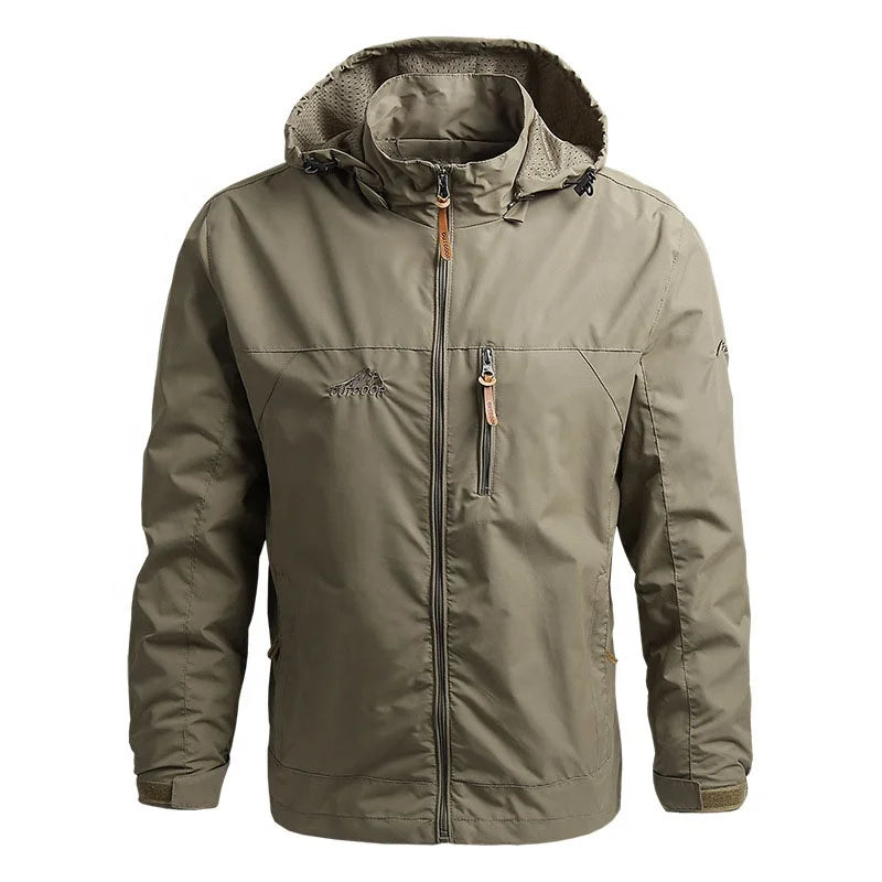 Gorpcore Jacket Men's Tactical Hunting Jacket Men's Autumn Casual Waterproof Windbreaker Men's Coat Pocket Work Clothes